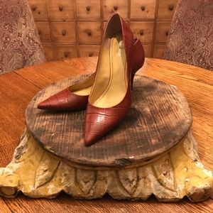 Nine West Gator Embossed Heels